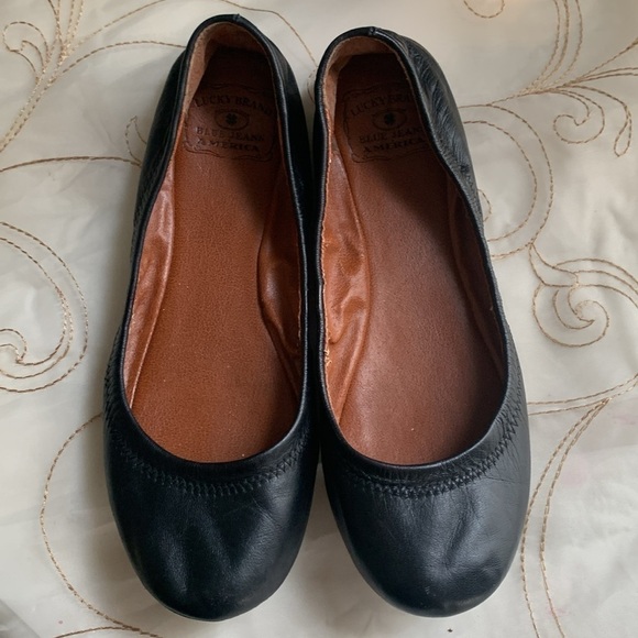 Lucky Brand Bkack Emmie Ballet Flats Size 6 1/2 - Picture 7 of 12